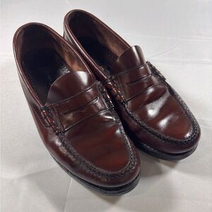 Vintage Tommy Hilfiger Brown Leather Loafers Comfortable No Size Y2K 90s Slip On